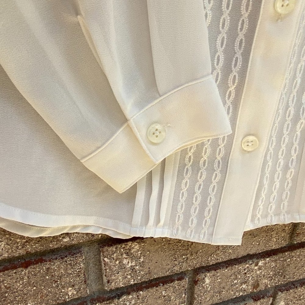 Cabi Sheer Playwright Button Down Blouse - image 5